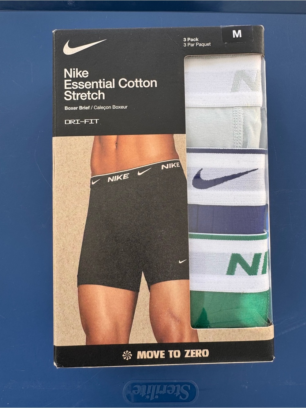 Nike Essential Cotton Stretch Dri-FIT Boxer Briefs 3-Pack M